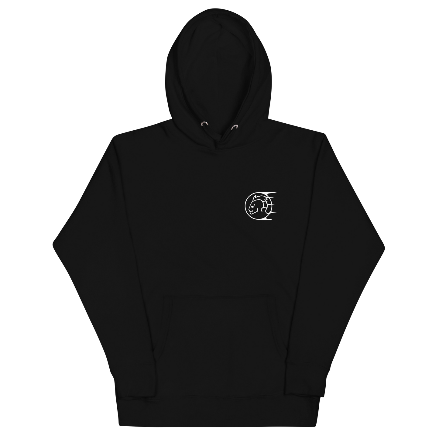 UNISEX HOODIE   //   WHITE ON BLACK